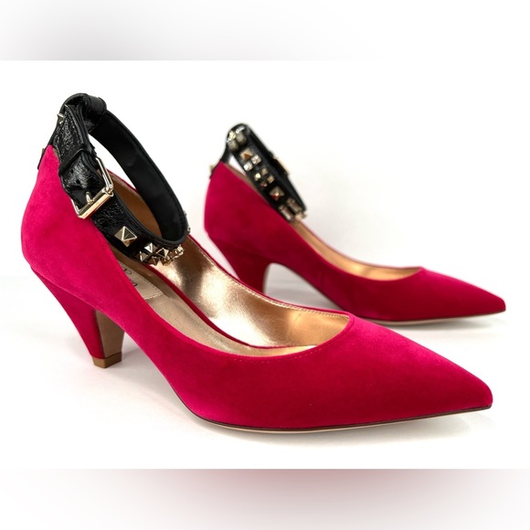 VALENTINO GARAVANI Studded Velvet Crystal Embellished Ankle Strap Pumps EU 35 - Picture 15 of 15